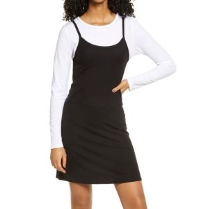 NWT BP Black Longsleeve Layered Midi Dress